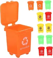 Anneome Garbage Bin for Mini House Pcs Mini Trash Can Lid Boys and Girls Plaything for Dollhouse Sturdy and Safe