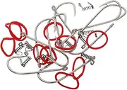 10pcs Barbed Spring Shrimp Hooks for Freshwater Saltwater Fishing Carbon Steel Bait Holders Securely Holds Live Shrimp for Carp Fishing Durable Design