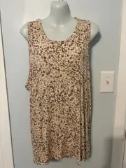 NWT Old Navy Beige Multi-Color Sleeveless Stretchy Tank Top Size XXL