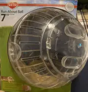 Kaytee Run-About Ball Clear 7 inch | Plastic Excercise Toy for Small Animals