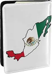 [JEJEA] Mexico Flag Map Print Travel Organizer Credit Cards Case Passport BookPassport Holder Cover Wallet forTraveling,, Black, One Size