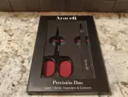 Araceli Beauty Precision Duo Lash Brow Tweezers & Scissors Set