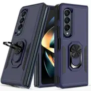 For Samsung Galaxy Z Fold4 5G Tpu Shockproof Case With Ring - 2 In 1 Design