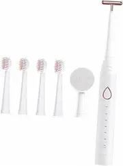 MOLUCKFU Family Electric Toothbrush Set Rechargeable Portable Facial Cleansing Brush Tooth Cleaner Waterproof Gentle Brush for Boys and Girls