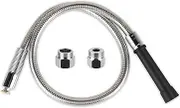 TBER Replacement B-0044-H Pre rinse Hose with Grip Handle for T&S Brass, 44" Flexible Stainless Hose with Heat Resistant Handle for Restaurant Industrial Faucets(Black)