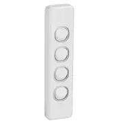Clipsal Classic C2000 Series Switch C2000 - Assembled - Architrave - 4-Gang - 250 V - 10 Ax - White Electric - C2034A-WE