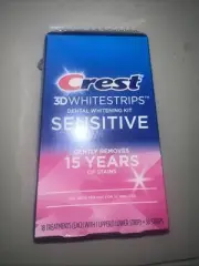 Crest 3D Whitestrips Sensitive Kit, 18 Treatments, Removes 15 Years of Stains