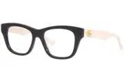 Gucci GG0999O 002 Eyeglasses Frame Women's Black/White Full Rim Cat Eye 52mm