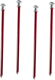 JOINPAYA 4Pcs Aluminium Alloy Camping Tent Pegs Lightweight Durable Fixing Stakes for Outdoor Tents Canopies and Tarps Essential Camping Accessories for Easy Setup