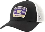 Zephyr NCAA Officially Licensed Snapback Hat Big Rig Patch Black White Switchback
