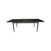Claire Dining Table Extendable 170-230cm Solid Oak Wood Furniture - Black