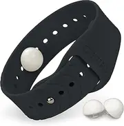 Otsuo Acupressure Wristband for Natural Relief of Headaches, Insomnia, Anxiety, and Nausea. Sleep Aid - Motion and Morning Sickness - Panic Attacks - Migraines (Inky Black)
