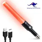Traffic Wand LED Torch Rechargeable Red Control Emergency Glow Sticks