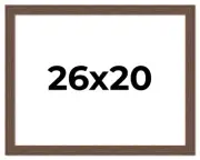 26x20 Frame Brown Farmhouse Solid Wood Picture Frame Width 1.5 Inches | Interior