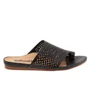 Softwalk Corsica II S2113-001 Womens Black Wide Slides Sandals Shoes