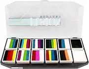 FUSION BODY ART Face Paint Kit with 10 Vibrant Split Cakes for Kids - Face Painting Kit Rainbow Explosion - Fun face painting kit for kids