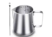 Milk Frothing Pitcher 100% Stainless Steel Latte Art Zo Wie King 12oz 350ml