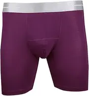 [URROA] Men'S Boxer Shorts Men's Sports Extended Leg Underwear Modal Boxer Pants Running Anti-grinding Five-point Pants Quick-drying Long Boxer Pants