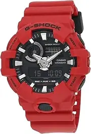 [Casio] GA700-4A Mens Red Analog/Digital Watch with Red Band