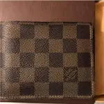 LOUIS VUITTON LV N62239 SLENDER 藍黑棋盤格 對開8卡 短夾 男夾