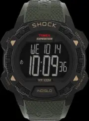 Timex Men's Expedition Base Shock 45mm Watch Indiglo Alarm Chrono Day-Date/Month