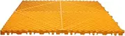 HOMSFOU Interlocking Plastic Non-Slip Tile Drainage Mat for Drain Pool Shower Car Wash Yellow