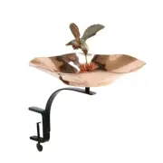 ACHLA Hummingbird Birdbath, Rail Mount Bracket, Black Powdercoat - HBBB-01-RM