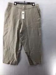 Eileen Fisher L Beige Unnat Cropped Pants