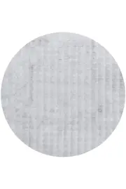 Bubble Round Machine Washable in Silver Rug