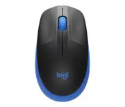 Logitech M190 Full-Size Wireless Mouse - BLUE from up to 10 meters away 1000 dpi, ONE AA- 18 months of worry-free usage 910-005914