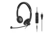 EPOS I Sennheiser SC75 USB Stereo Headset, USB / 3.5mm Connections, Teams Certified, Noise Cancel Mic, Lightweight, 2 Yr Warranty