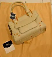 €2550 New Chopard Handbag women's Leather beige/white