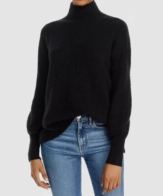 French Connection Women's Black Turtleneck Knit Pullover Sweater Size M