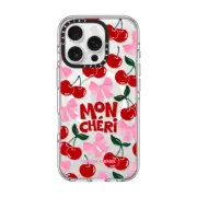 iPhone 16 Pro Clear Case MagSafe Compatible Mon Cheri Cherries