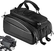 Bike Rack Bag | Storage Pannier - Expandable Bike Rear Rack Storage Pannier Cargo Bag with Reflective Strips for Outdoor Travel Camping Picnic
