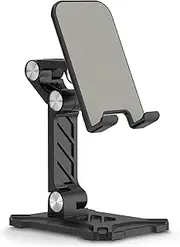 Foldable Phone Stand Desk for Samsung Galaxy S25 Ultra S23 S24 A14 A54 5G A15 A13 A53 S22 Plus S21 FE S20 A03s A23,iPad iPhone 16 15 Cell Phone Holder Height Adjustable Tablet Cradle Desktop Dock