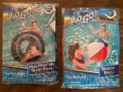 2 PACK H2O GO | Mud Master Swim Ring + Beach Ball | Floatation Tube Toys
