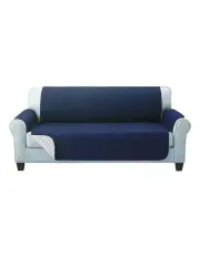 [Artiss] 3-Seater Sofa Cover in Quilted Navy