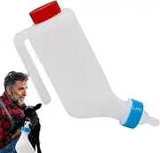 Feeder Bottles Goat, Feeding Bottle Lamb, 22.5/15/10.6 Inches, Soft Silicone Nipple Design, Leak Proof Construction for Calf, Sheep, Puppy Nursing Use, White and Red