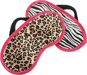 HOODANCOS 2Pcs Eye Covers for Sleeping Breathable Travel Eye Masks with Soft Lightweight Eye Blindfolds for Women Leopard Print Comfortable Design