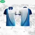 [免費定制]FULL SUBLIMATION POLO T-SHIRT POLO SHIRT FOR MEN 藍白