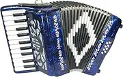 SofiaMari SM2208 Mini Traveler Accordion Package including a Backpack Gig Bag and Shoulder Straps (Blue Pearl)