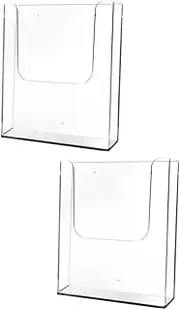 HONMEET 2pcs Office Supplies Wall-Mounted Display Folder Lightweight Literature Stand for Hotels Schools Offices Cards Holder
