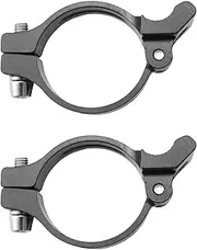 TAODAN 2PCS Bicycle Front Derailleur Clamp Ring Aluminium Alloy Front Derailleur Clamp Straight Locking Type Conversion Clamp Ring Type for Mountain Bike Dirt Bike Road Bike BMX