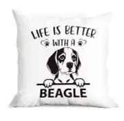 Beagle Pillow Covers 18x18,Beagle Mom Gifts,Beagle Gifts for Women Men,Beagle