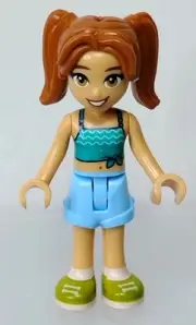LEGO Friends Minifigure Candi Brunette Girl Ponytails