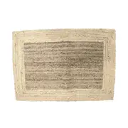 Maine & Crawford Jasmine Border 180x120cm Jute Rug Home Carpet Doormat Natural