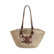 Ladies Straw Tote Bag, Ladies Beach Bag, Rattan Bag Oversized Beach Bag square Shopping handbag