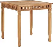 [vidaXL] Solid Teak Wood Garden Dining Table Rustic Wooden Indoor Living Room Outdoor Patio Kitchen Dining Dinner Room Table Desk Furniture 80cm
