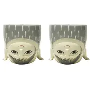 2x Urban Boy Doing Handstand 12cm Ceramic Planter Flower/Plant Pot Decor Grey